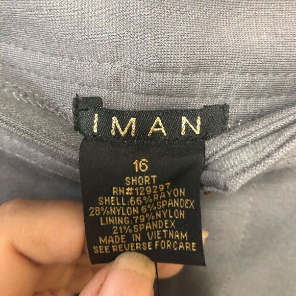 Iman 16 Short Grey Trousers NWT - Picture 3 of 4